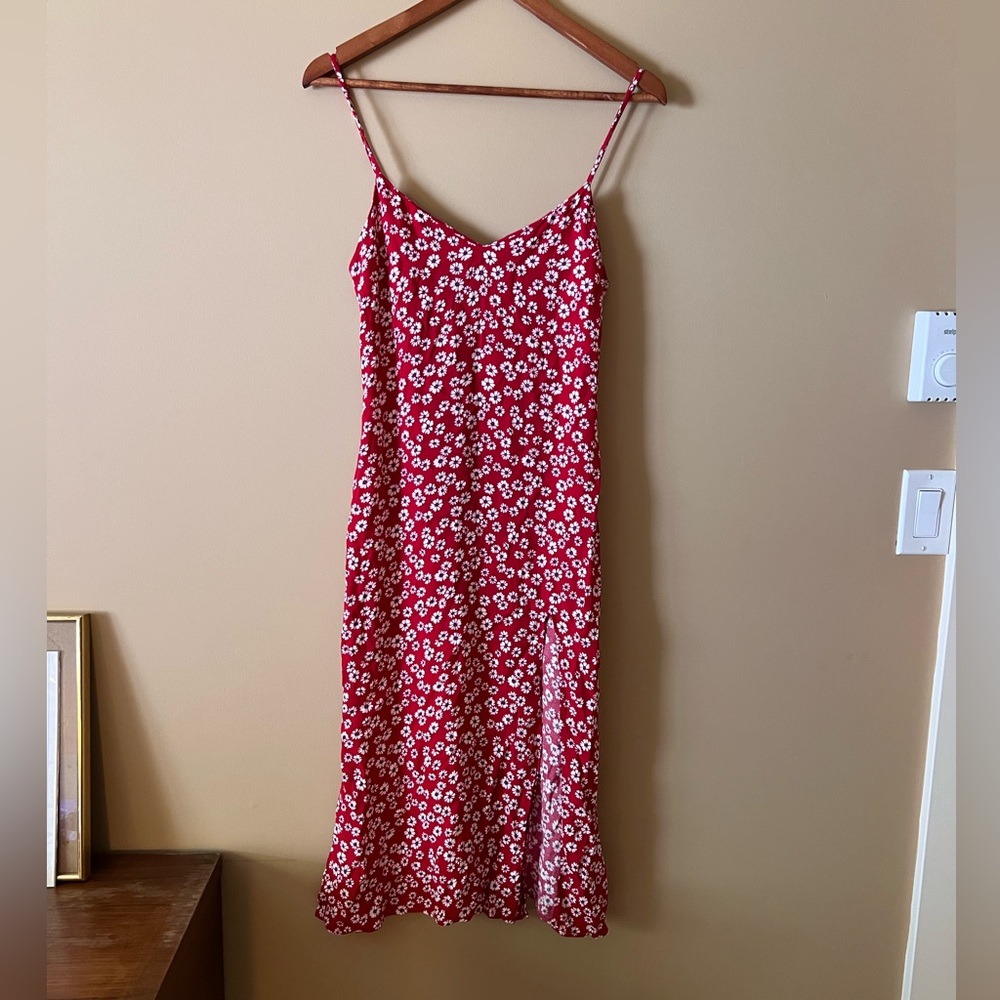 Reformation Floral Red Dress